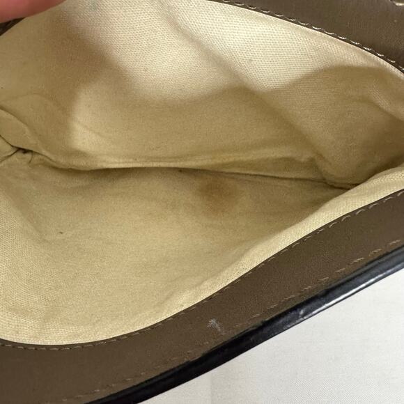 Marni Sculpture Leather Flap Olive Taupe Shoulder Bag - Picture 12 of 16